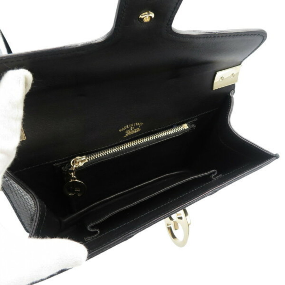 Gucci Python Black Chain Shoulder Bag - image 5